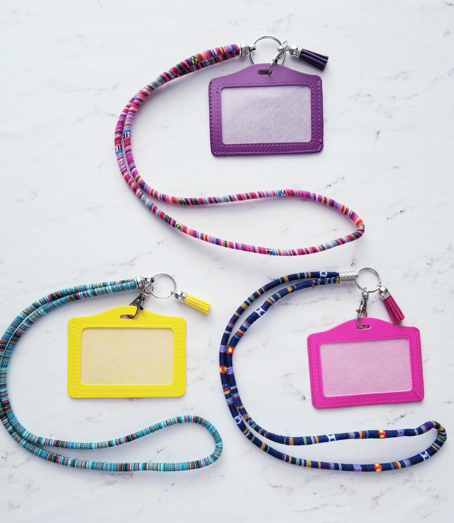 Cotton Thread Light Blue Lanyard Etsy