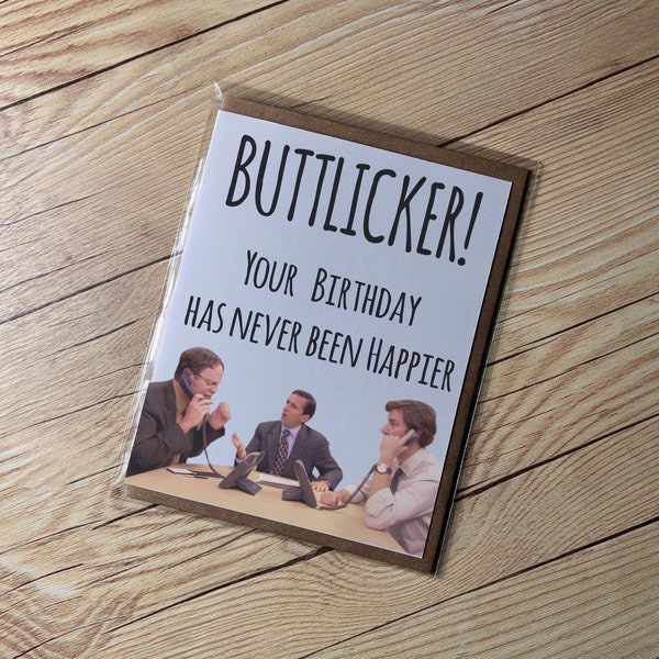 The Office ButtLicker Birthday Card