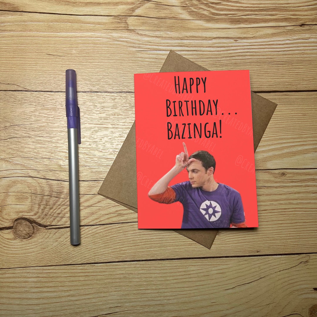 The Big Bang Theory Birthday Card happy Birthday... Etsy
