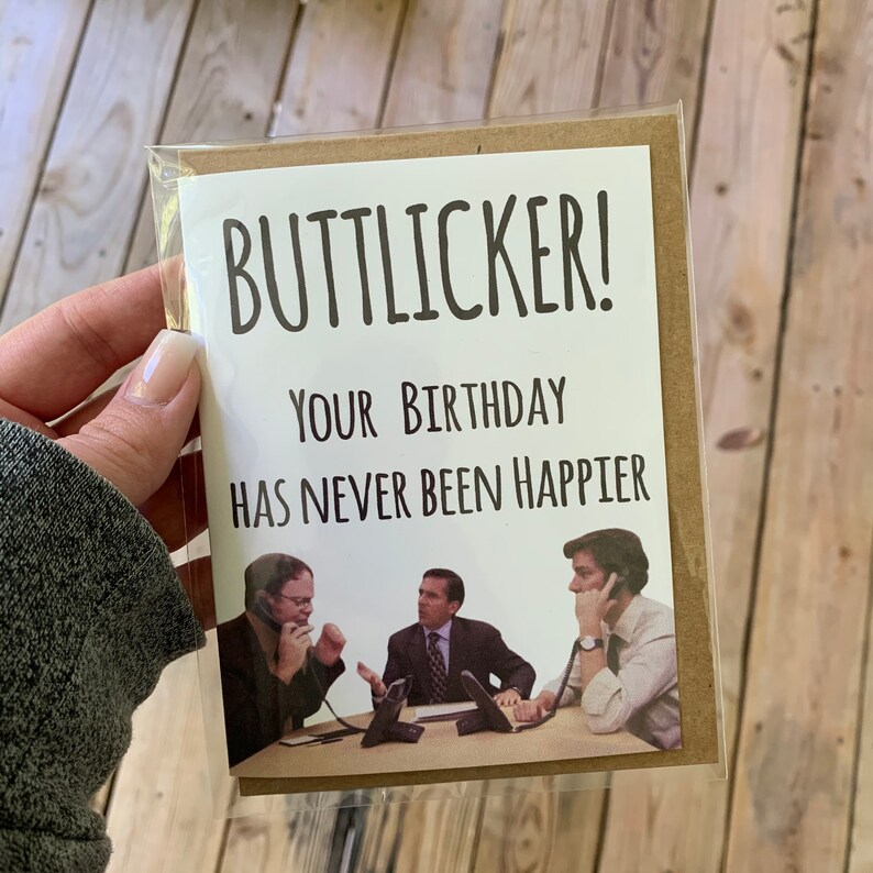 The Office ButtLicker Birthday Card 