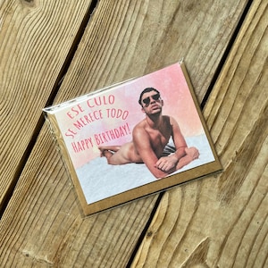 Bad Bunny "ese culo se merece todo" Birthday Card