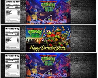 Ninja Turtles Birthday Party * Mutant Mayhem * Ninja Turtles Party * Turtles Birthday Party * Ninja Turtles * Turtles Water Bottle Labels