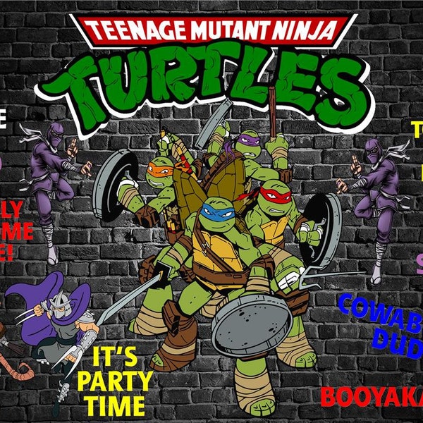 TMNT * TMNT  Banner * TMNT Birthday Party * Ninja Turtles Birthday Party * Ninja Turtles Banner * Tmnt Mutant Mayhem* Ninja Turtles Birthday