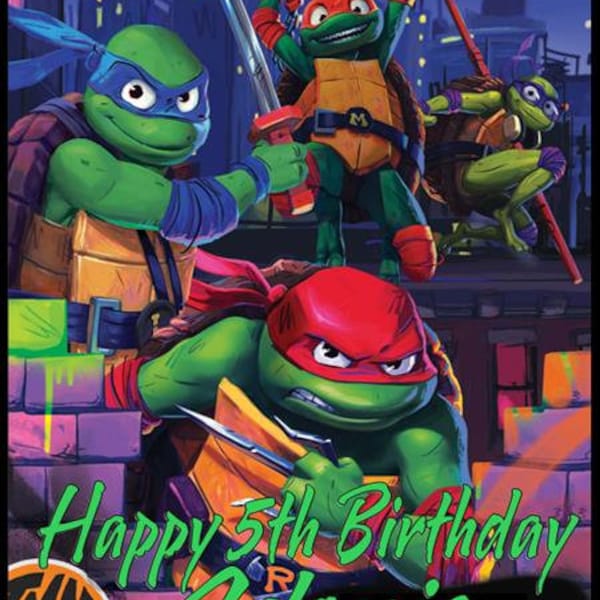 TMNT * Turtles Good Bag * TMNT Bag Label * Ninja Turtles Party Label * Ninja Turtles Birthday Label * TMNT Mutant Mayhem * Turtles Party