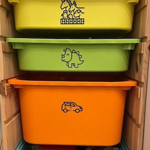 Aufkleber | Ordnungsboxen Aufkleber im Kinderzimmer|Spielbox Organisation|Spielzeugaufbewahrung Sticker|Montessori FYSSE TROFAST DRÖNA Ikea