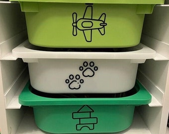 Aufkleber | Ordnungsboxen Aufkleber im Kinderzimmer|Spielbox Organisation|Spielzeugaufbewahrung Sticker|Montessori FYSSE TROFAST DRÖNA Ikea