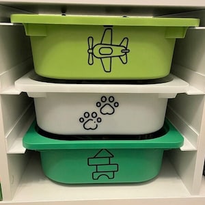 Aufkleber | Ordnungsboxen Aufkleber im Kinderzimmer|Spielbox Organisation|Spielzeugaufbewahrung Sticker|Montessori FYSSE TROFAST DRÖNA Ikea