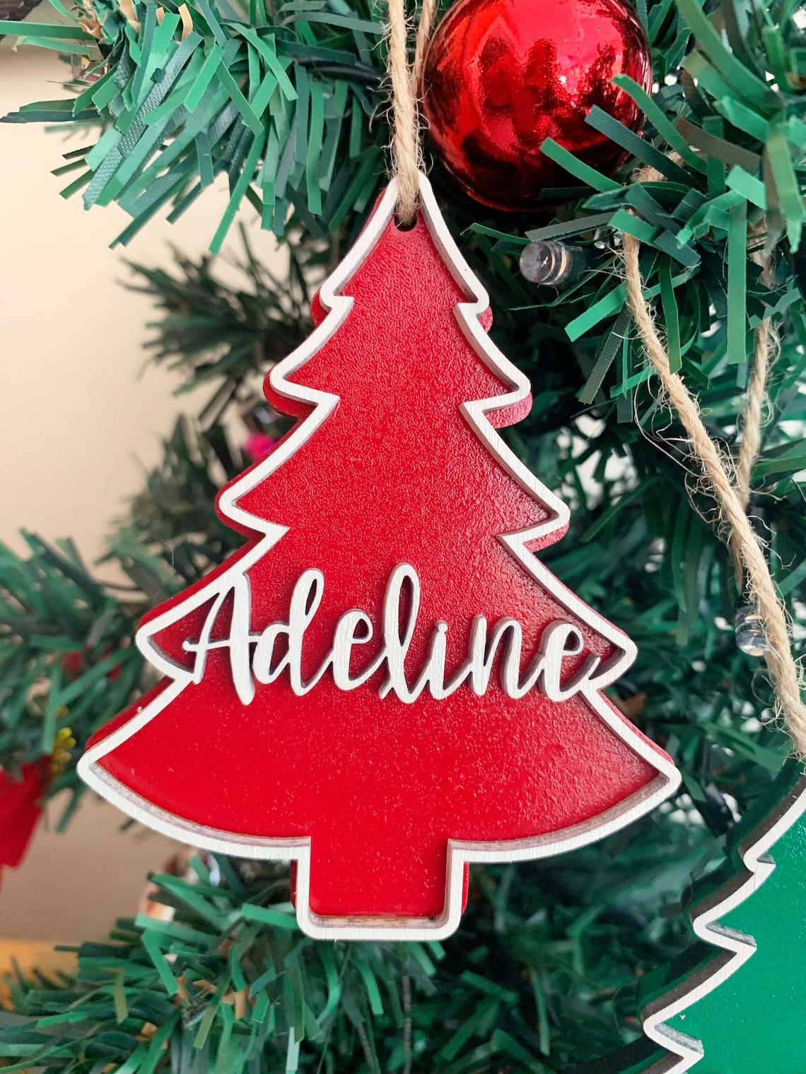Personalized Name Christmas Ornament Christmas Tree Ornament Etsy