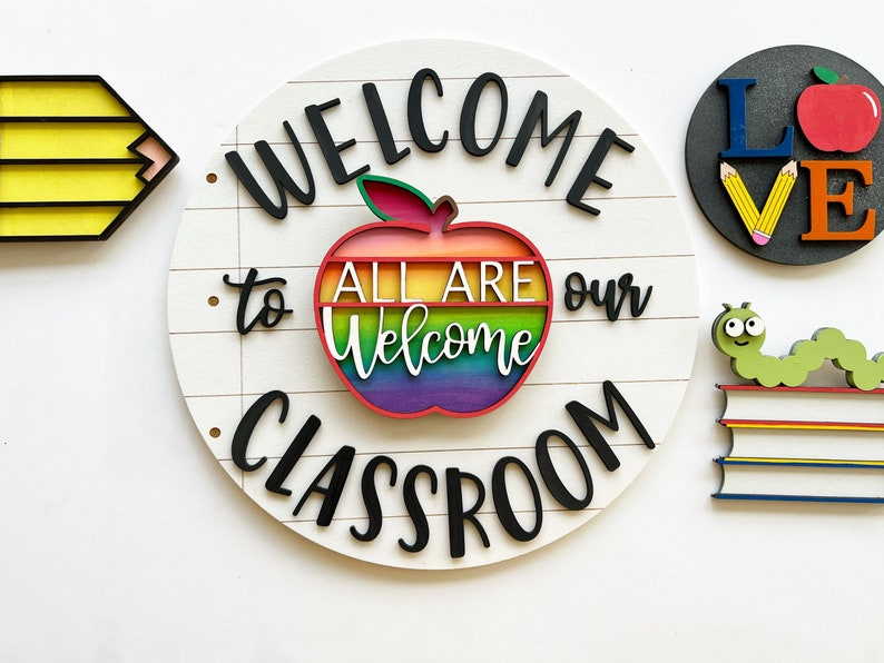 Interchangeable Welcome To Our Classroom Sign Interchangeable image 1