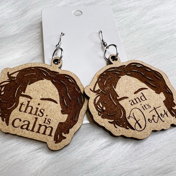 Spencer Reid Criminal Minds Earrings, Criminal Minds Dangle Earrings, Criminal Minds Gifts, This is Calm Dr Spencer Reid Earrings,Gublerland