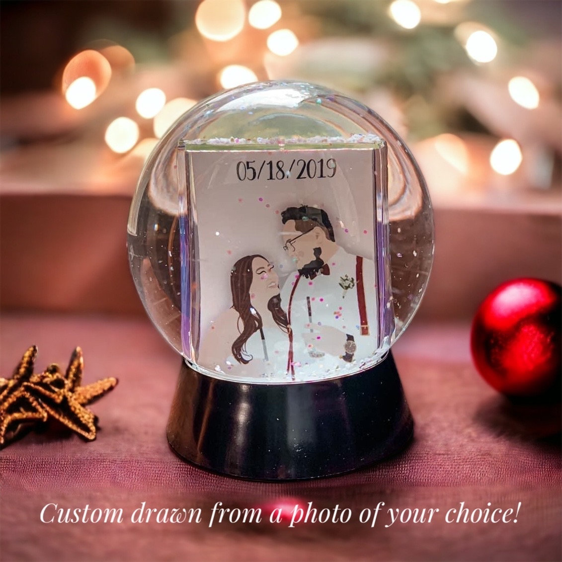 Custom Makeup Brand Logo Miniature Glass Snow Globe Resin Water Glitter  Snow Globe - China Snow Globe and Custom Snow Globe price