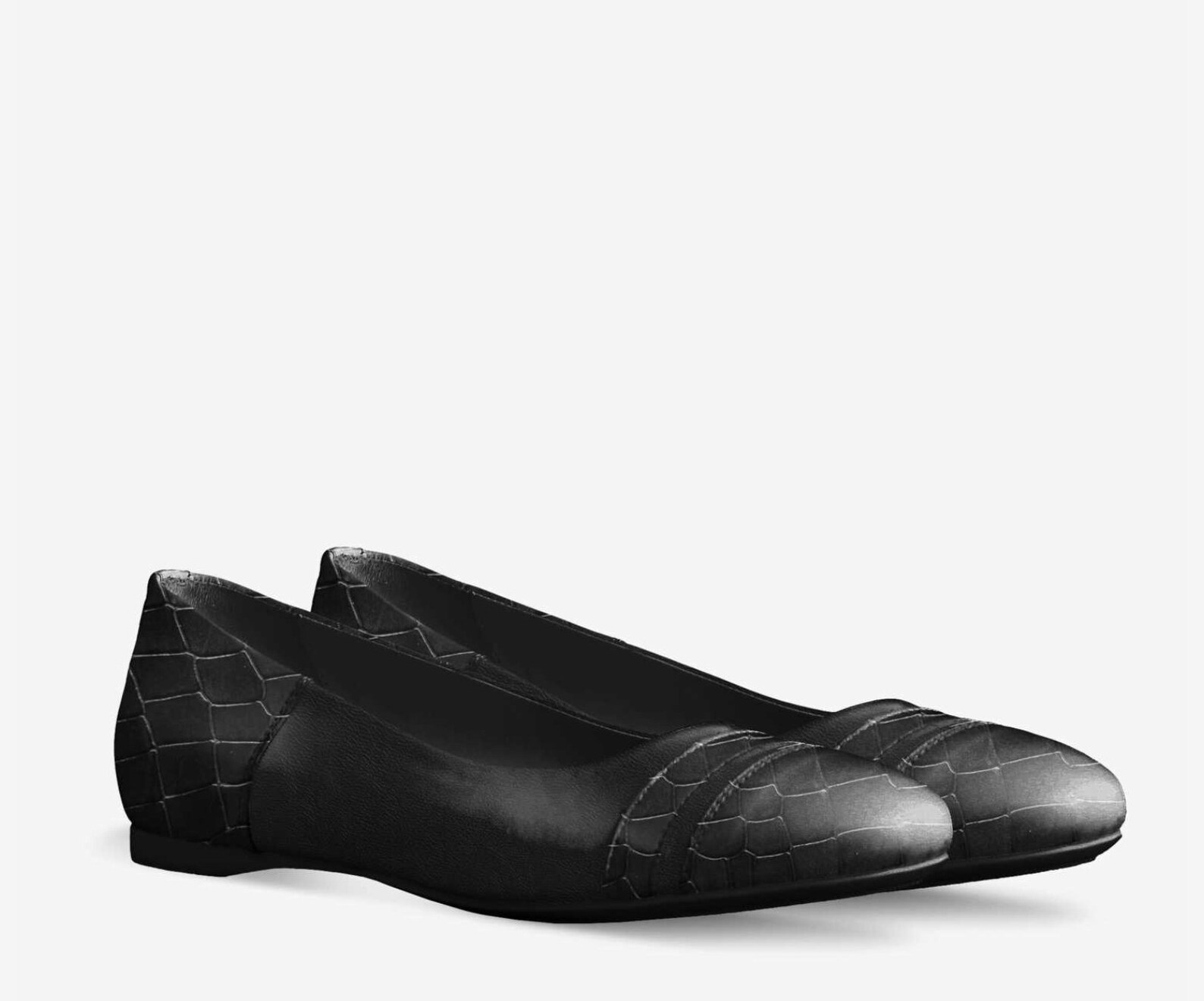 basic ballet flats shoe (black combo)