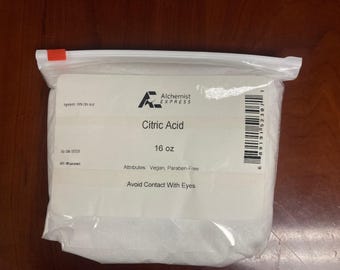 Citric Acid (Crystalline Powder), USP Grade, Made from Vegan Sources