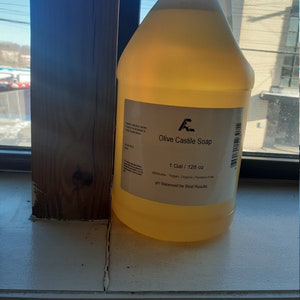 Organic Liquid Castile Soap Unscented 1 Gallon (128 oz) Size image 3