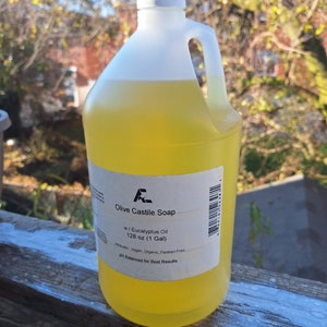 Organic Eucalyptus Castile Soap 1 Gallon (128 oz) Size
