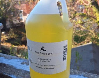 Organic Eucalyptus Castile Soap 1 Gallon (128 oz) Size