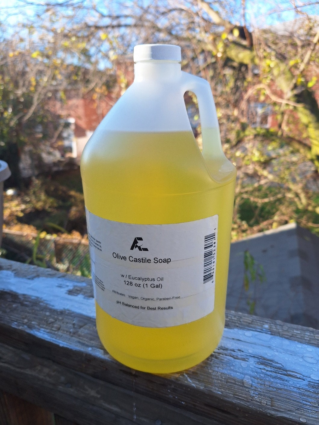Organic Eucalyptus Castile Soap 1 Gallon (128 oz) Size