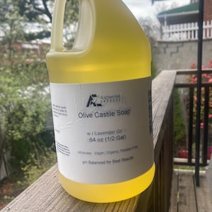 Organic Lavender Castile Soap 1/2 Gallon (64 oz) Size