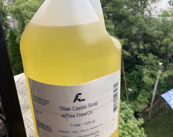 Organic Tea Tree Castile Soap 1 Gallon (128 oz) Size