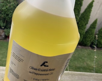 Organic Peppermint Castile Soap 1 Gallon (128 oz) Size