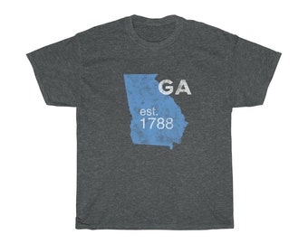 Georgia - Established in 1788 Heavy Cotton Tee