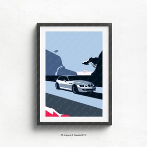 Kultiger BMW ZM3 Fine Art Print für Autoliebhaber Ein perfektes Geschenk für Autoliebhaber und Kunstliebhaber.