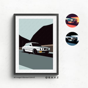 Classic Elegance: BMW E28 Art Print - Ideal for Vintage Car Collectors and BMW Enthusiasts, Home Decor and perfect gift, fathers day,