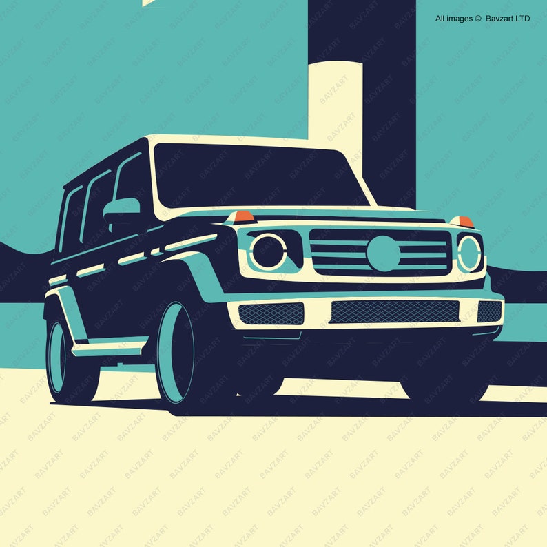 Mercedes Benz G Wagon Printed on Natural White Matte Fine Art Etsy