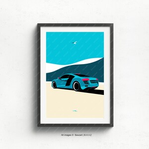 Mountain Majesty: Audi R8 Adventure - Perfekt für Geschenke und Wohnkultur