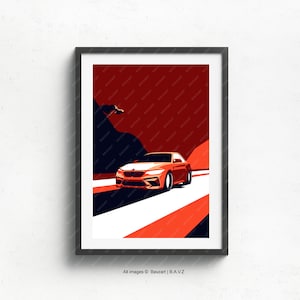 BMW M2 Competition F87, High-Performance Coupe Artwork, Automotive Wall Decor, Car Poster, Racing Art, BMW Enthusiast Gift