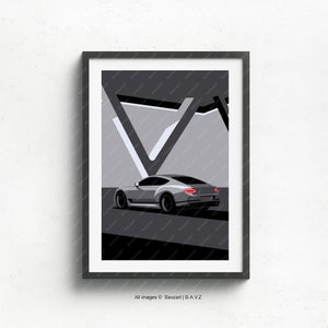 Exquisite Art for Elegant Home Decor and poster Gifts: Bentley Continental GT Inspired Masterpieces