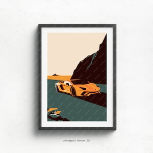 Unleash Luxury: Lamborghini Aventador Artwork - Perfect Gift for Home Decor and Birthday Presents.