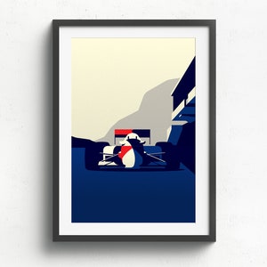F1 racing car printed on natural white matte art paper, gift, formula one, poster, car print, birthday, F1, wall prints