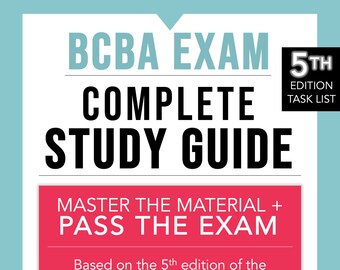 Bcba Study Guide - Etsy