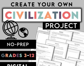 Create-Your-Own Civilization Project | NO PREP | Digital | Student-Paced | Fun