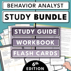 Behavior Analyst Exam Prep Bundle, 2026 ABA Study Guide, Practice Workbook & 357 Flash Cards, Printable + Digital