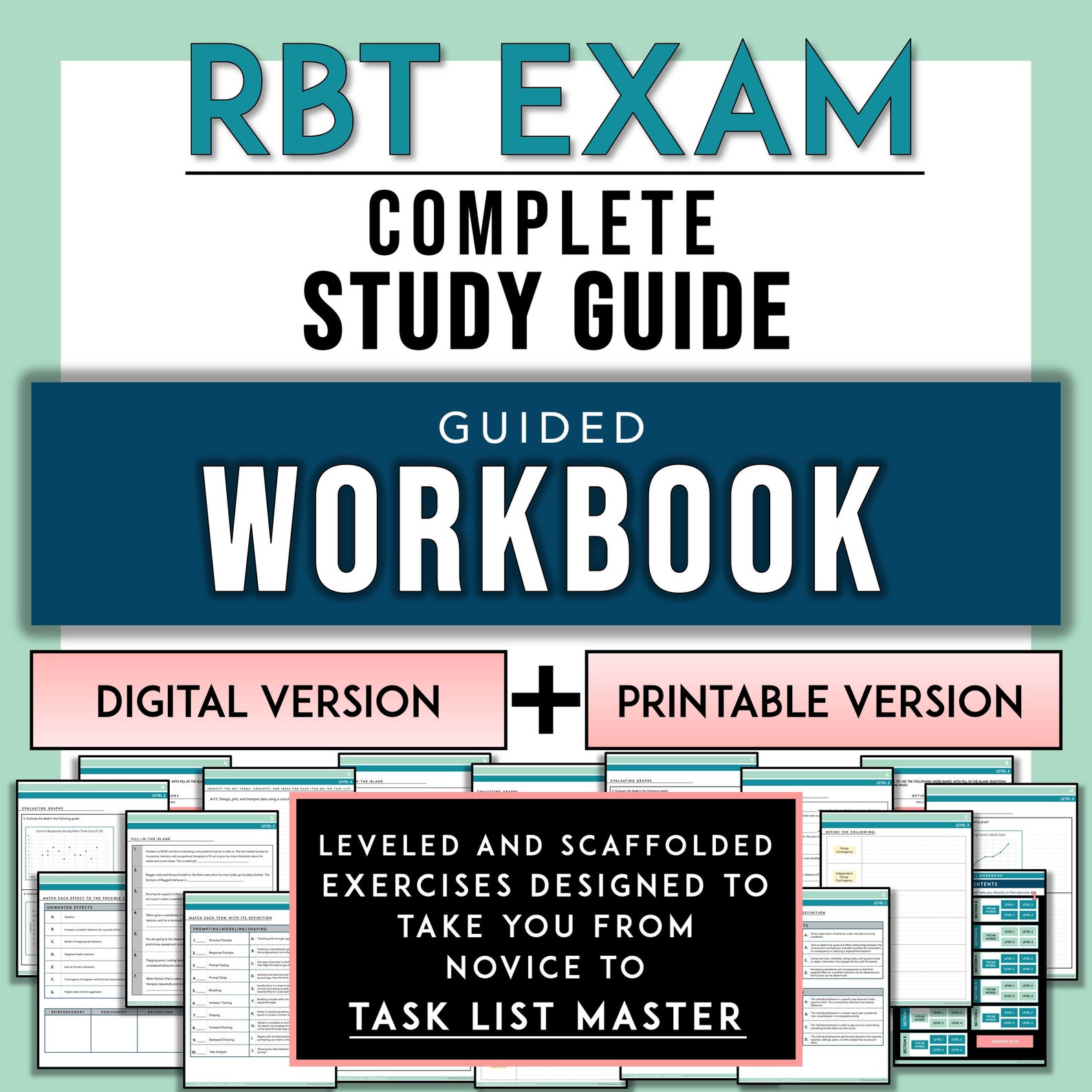 Complete RBT Exam Workbook Interactive Behavior Technician Etsy UK