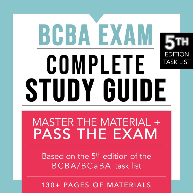 BCBA Exam Study Guide BUNDLE Behavioral Analyst Test Prep Etsy