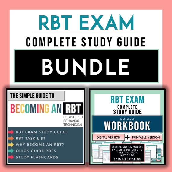 Complete Rbt Exam Study Guide Rbt Workbook Behavior Etsy