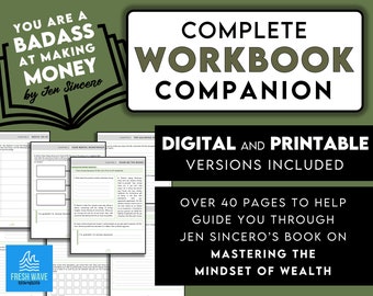 You Are a Badass at Making Money Workbook Companion | Printable Journal | Personal Finance | Income Generation | Wealth Creation Guide | PDF