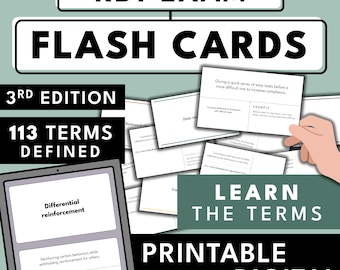 RBT Flash Cards, ABA Exam Prep, Behavior Technician Study, RBT Task List 3rd Edition, Printable Study Cards, 2026 Exam