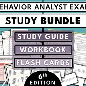 Behavior Analyst Exam Prep Bundle, 2026 ABA Study Guide, Practice Workbook & 357 Flash Cards, Printable + Digital