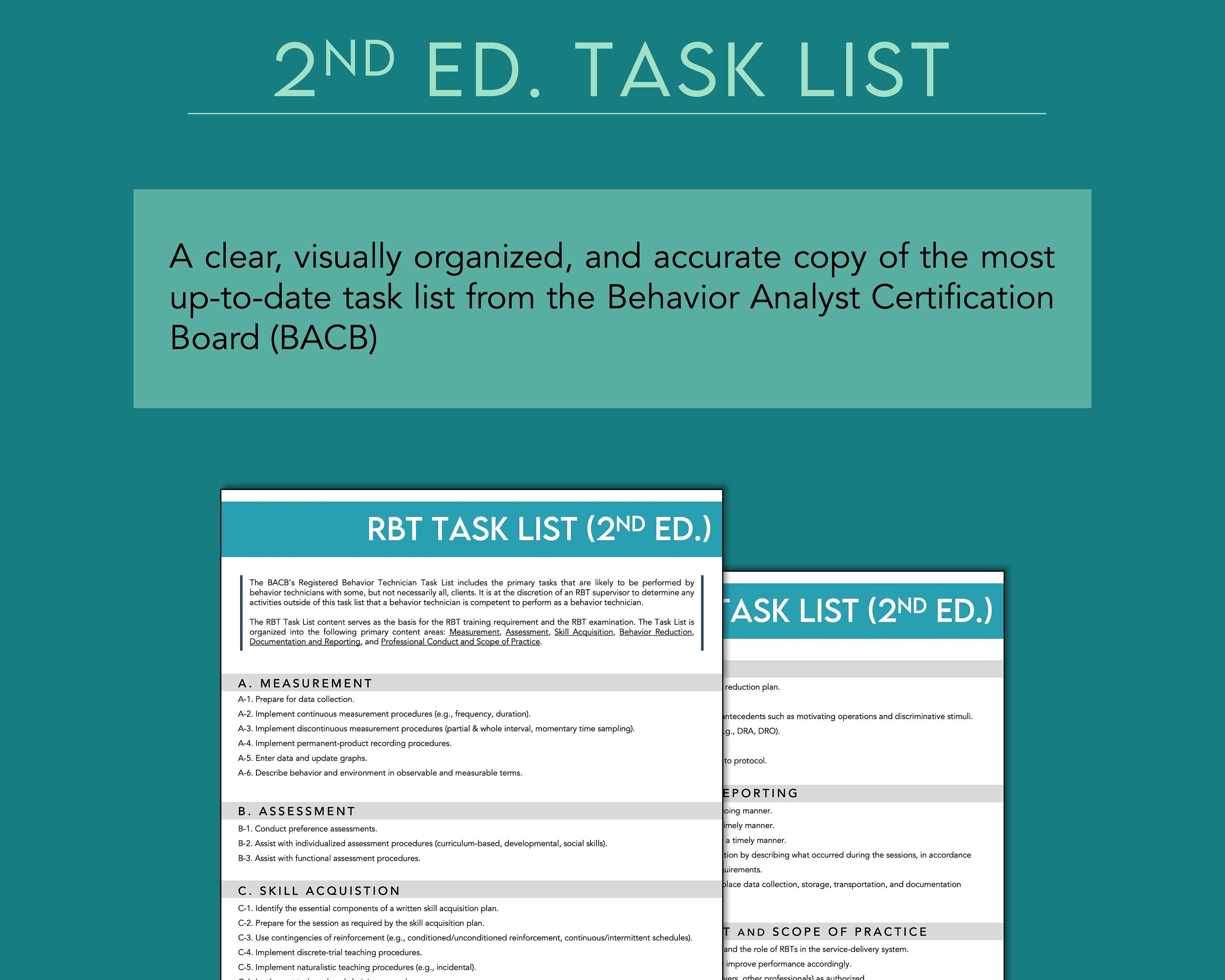 RBT Exam Study Guide Registered Behavior Technician - Etsy