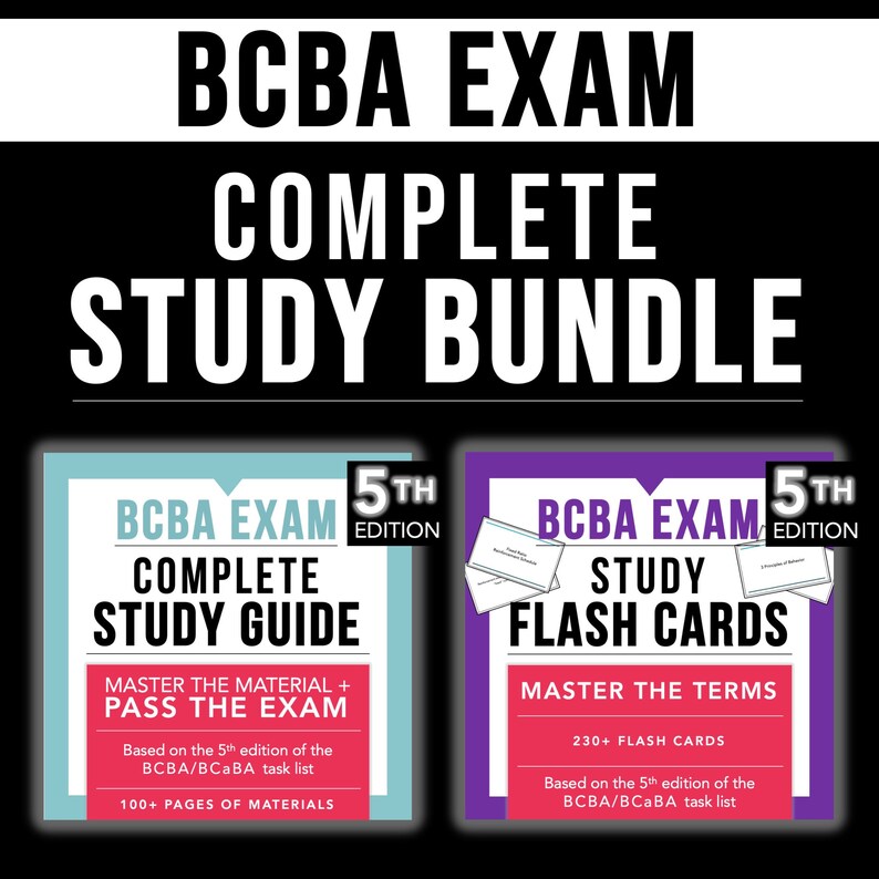5th Edition BCBA Exam Study Kit Study Guide Flash Cards Etsy