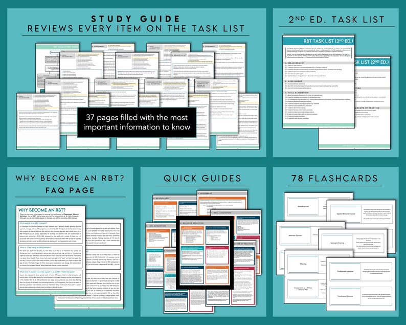 RBT Exam Study Guide Registered Behavior Technician - Etsy
