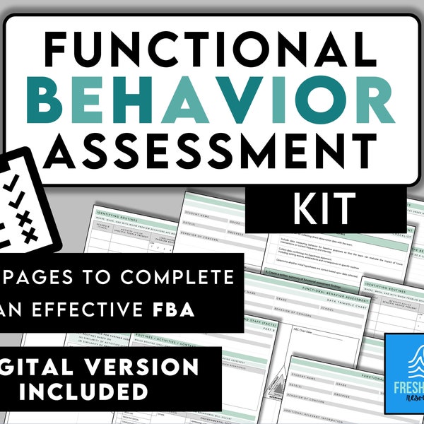 Functional Behavior Assessment Template - Etsy