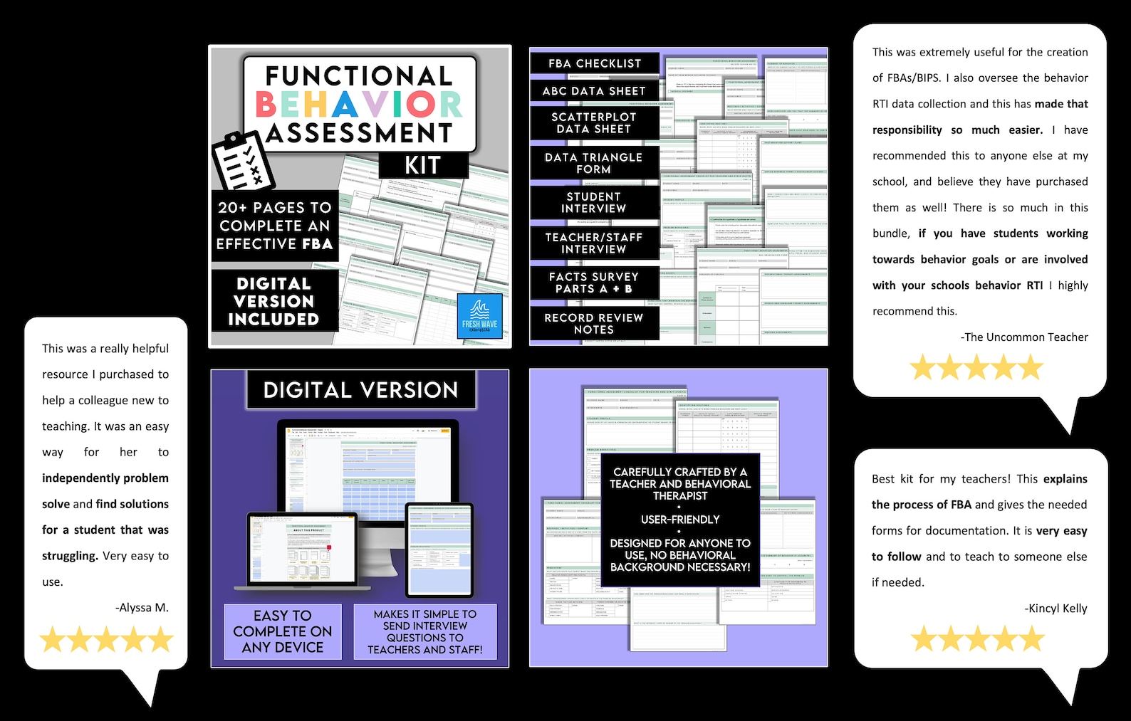 Complete BEHAVIOR Bundle | ABA Resources Data Sheets Token Economy FBA ...