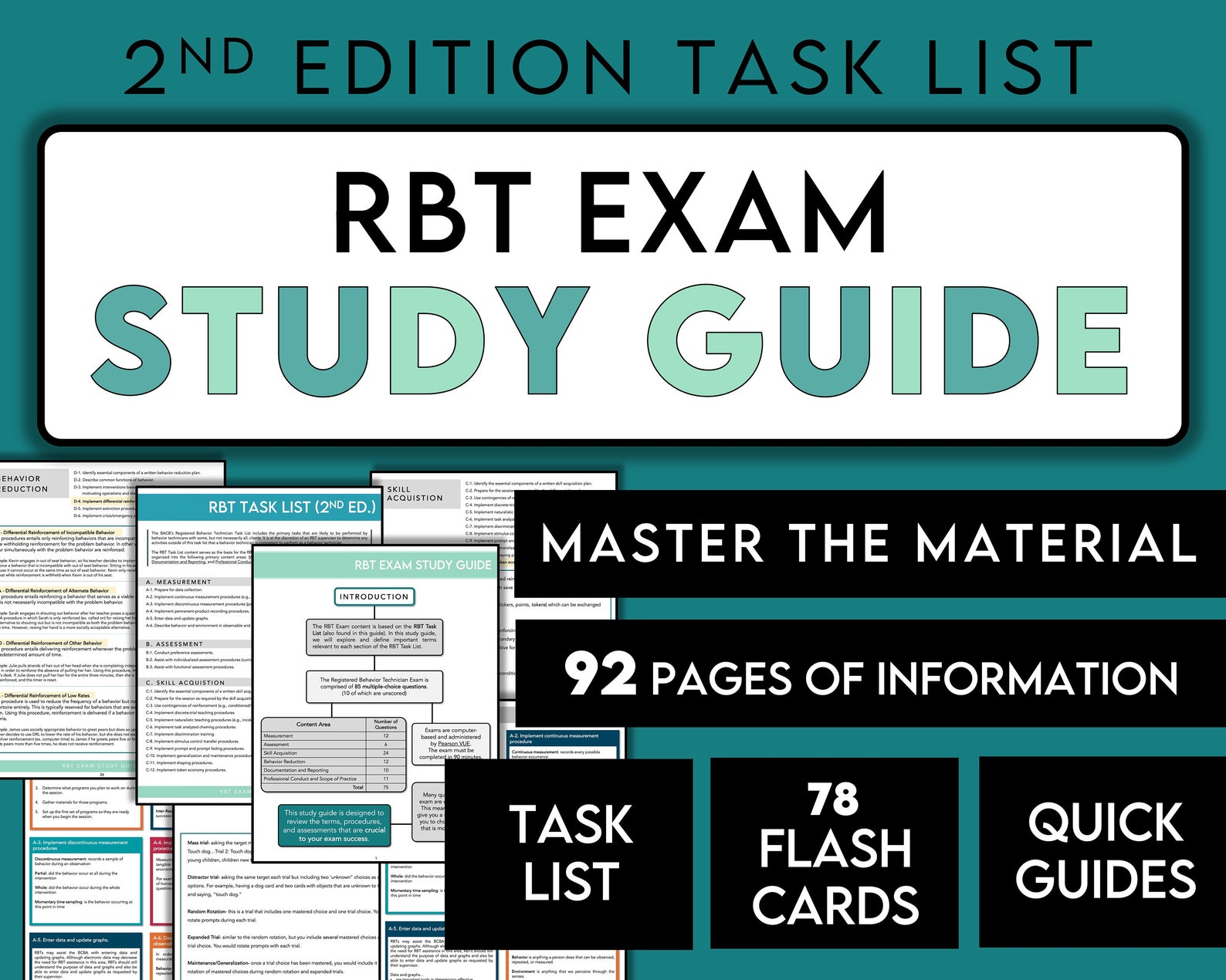 Complete RBT Exam Study Guide RBT Workbook Behavior Etsy