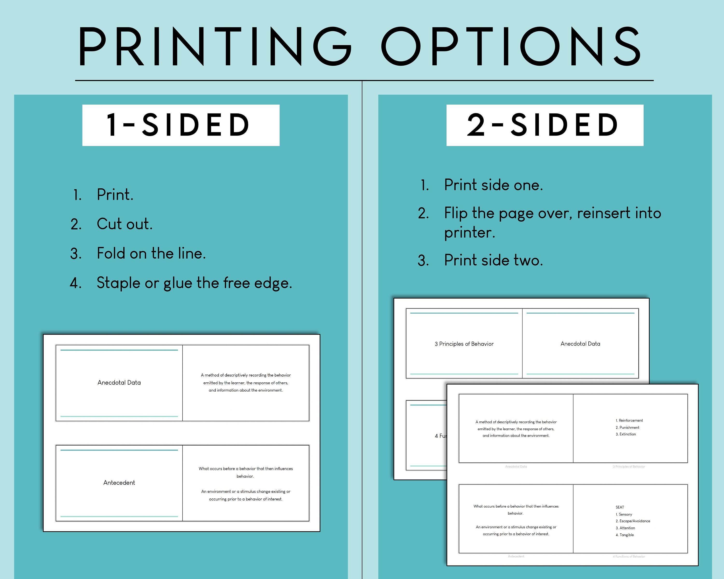 5th Edition BCBA Exam Flash Cards Digital Printable - Etsy