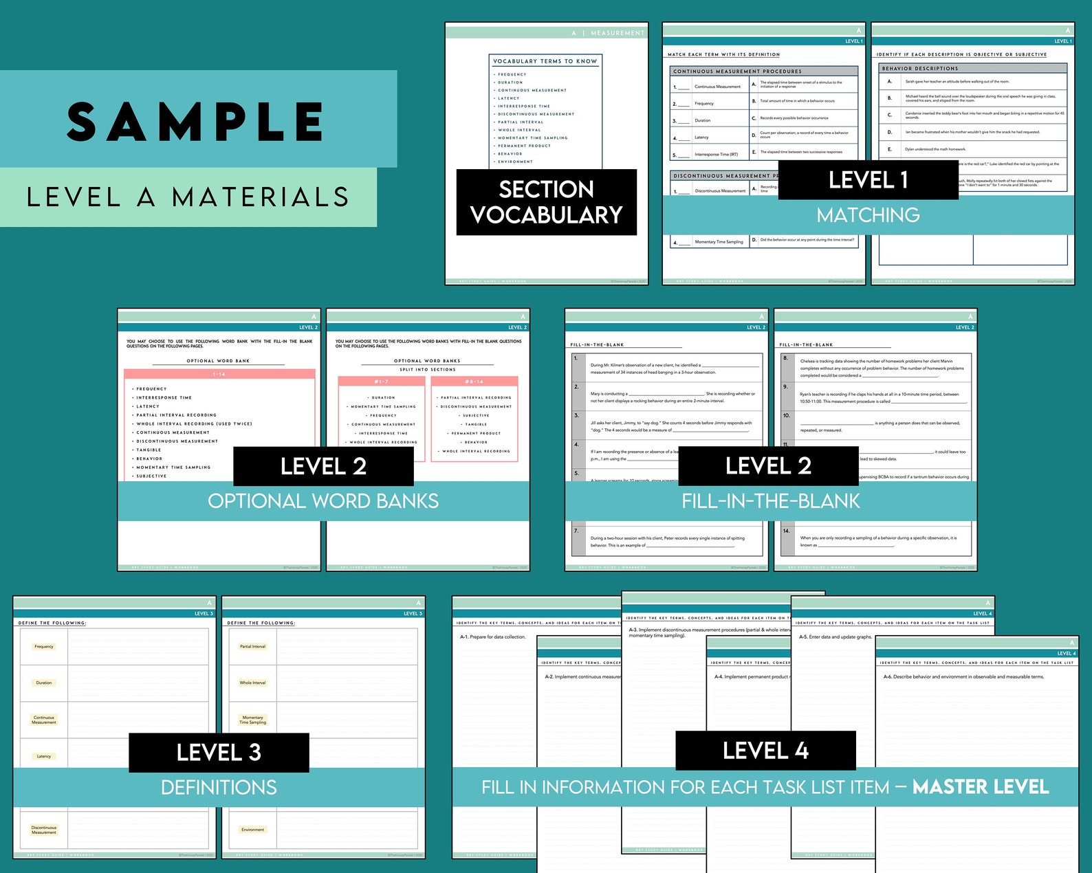 Complete RBT Exam Study Guide RBT Workbook Behavior Etsy